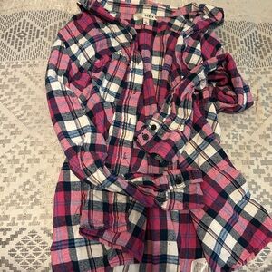 Stylish Plaid Blazer in Pink and Navy